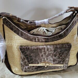MC croco leather beautiful handbag.